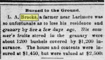 Fire at L.A. Brooks Farm 